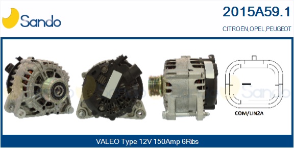 Alternatore SANDO 2015A59.1