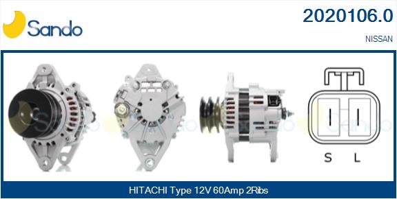  ALTERNATORE (ADATTABILE) NISSAN PICK UP 2.5DI 02-