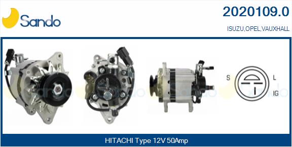  ALTERNATORE (ADATTABILE) OPEL CAMPO 2.5TD 94-
