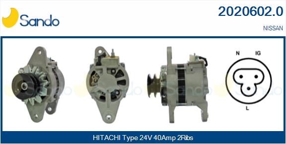 Alternatore SANDO 2020602.0