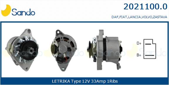  ALTERNATORE (ADATTABILE) FIAT 127