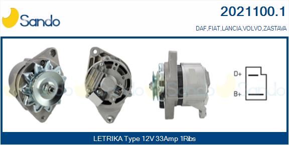 Alternatore SANDO 2021100.1