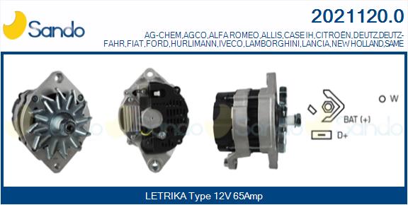 Alternatore SANDO 2021120.0
