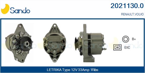 Alternatore SANDO 2021130.0