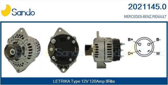 Alternatore SANDO 2021145.0