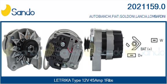 Alternatore SANDO 2021159.0