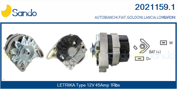 Alternatore SANDO 2021159.1