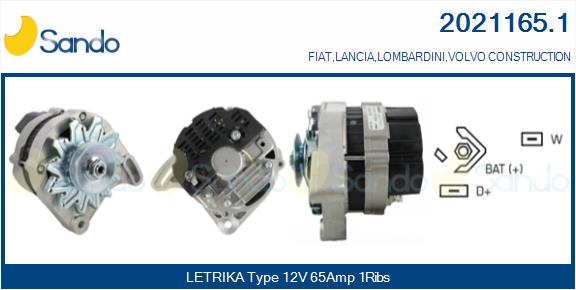 Alternatore SANDO 2021165.1