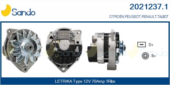 Alternatore SANDO 2021237.1