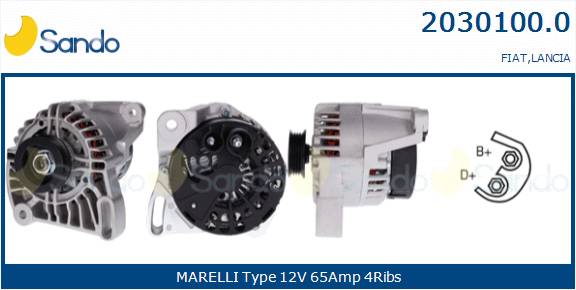  ALTERNATORE (ADATTABILE) FIAT PUNTO 1.2 99-