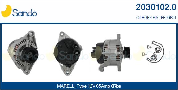  ALTERNATORE (ADATTABILE) FIAT PUNTO 1.7TD -00