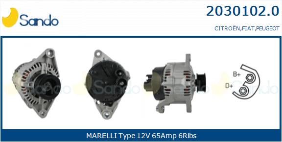  ALTERNATORE (ADATTABILE) FIAT PUNTO 1.7TD -00