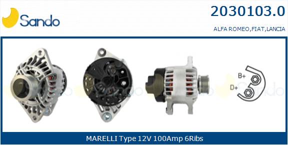  ALTERNATORE (ADATTABILE) ALFA 147JTD -10