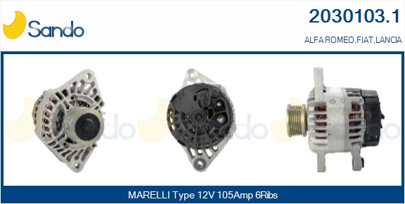  ALTERNATORE (ORIGINALE) ALFA 156 1.9JTDM -10 9JTD 02-
