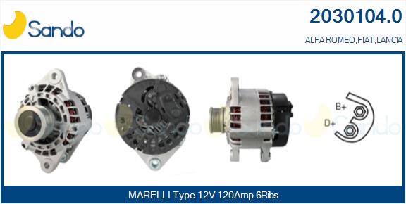  ALTERNATORE (ADATTABILE) ALFA 156 1.9JTD -06