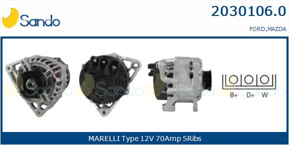  ALTERNATORE (ADATTABILE) FORD FIESTA 1.8D 98-