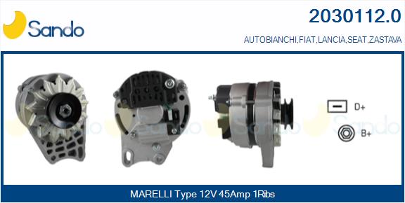  ALTERNATORE (ADATTABILE)FIAT PANDA 950 -94
