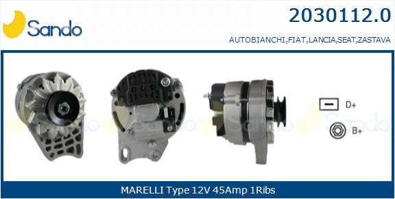  ALTERNATORE (ADATTABILE)FIAT PANDA 950 -94