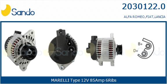  ALTERNATORE (ADATTABILE) ALFA 166 2.4JTD 00-