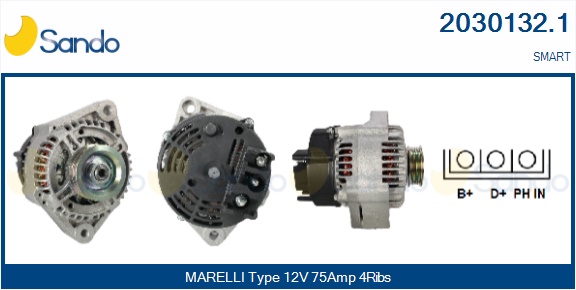  ALTERNATORE (ORIGINALE ) SMART FORTWO 0.7 04-