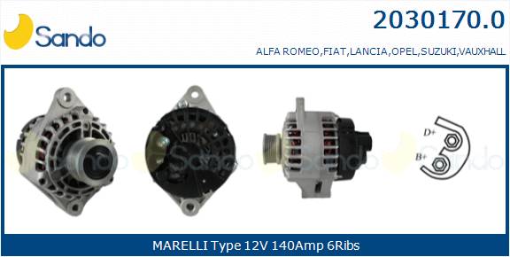  ALTERNATORE (ADATTABILE) FIAT G.PUNTO 1.9DMJ 05-