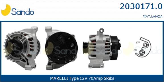  ALTERNATORE (ADATTABILE) FIAT PUNTO 1.4 12-