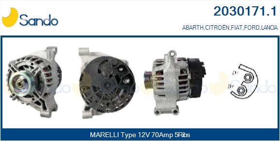  ALTERNATORE (ORIGINALE ) FIAT PANDA 1.1 03-