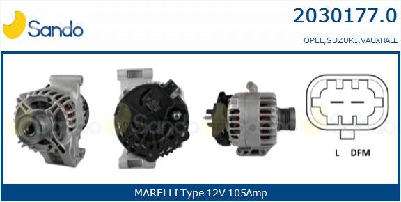  ALTERNATORE (ADATTABILE) OPEL CORSA D 1.3CDTI 06-