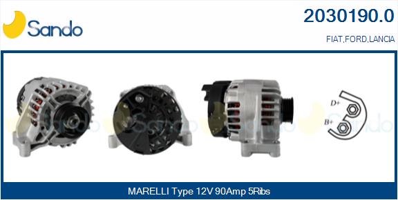  ALTERNATORE (ADATTABILE) FIAT 500 1.4 07-
