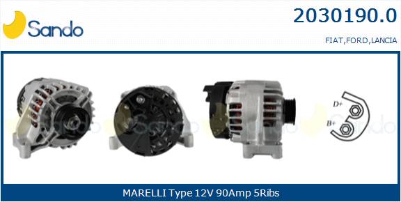  ALTERNATORE (ADATTABILE) FIAT 500 1.4 07-