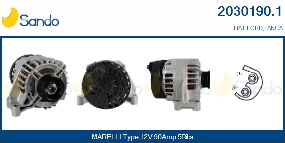  ALTERNATORE (ORIGINALE ) FIAT 500 1.2 07-