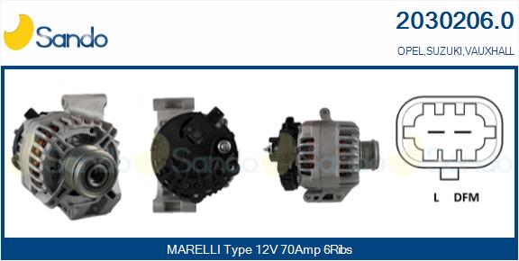 Alternatore SANDO 2030206.0