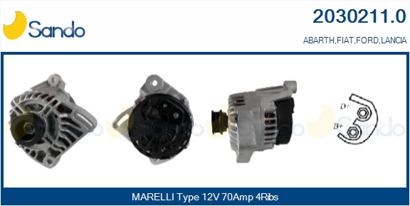  ALTERNATORE (ADATTABILE) FIAT 500 1.2 07-
