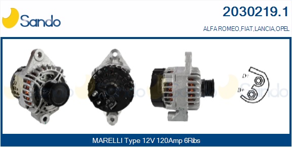  ALTERNATORE (ORIGINALE ) FIAT CROMA 1.9DMJ 07-