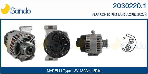  ALTERNATORE (ORIGINALE ) FIAT 500C 1.3DMJ 09-