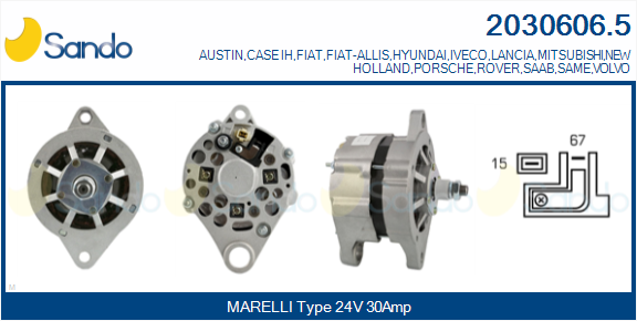 Alternatore SANDO 2030606.5