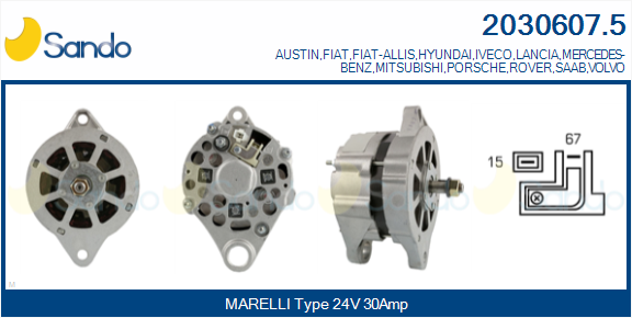 Alternatore SANDO 2030607.5