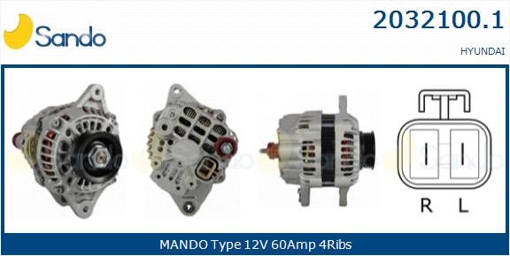  ALTERNATORE (ORIGINALE ) HYUNDAI ATOS 1.0 01-