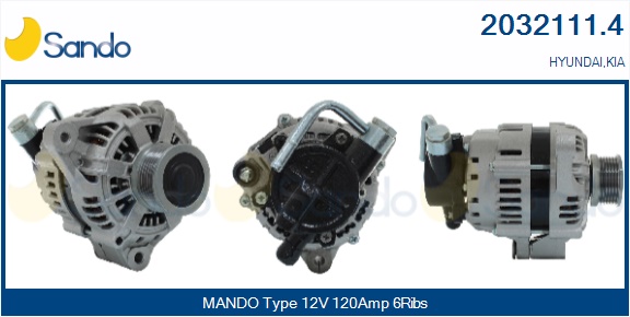  ALTERNATORE (REVISIONATO) HYUNDAI ELENTRA 2.0 CRDI 06