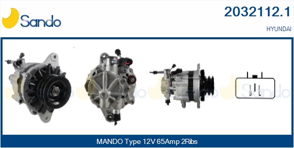  ALTERNATORE (ORIGINALE ) HYUNDAI H100 -00