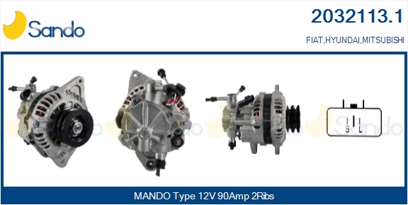  ALTERNATORE (ORIGINALE ) FIAT DUCATO 2.0JTD -02(EX 2032147.1