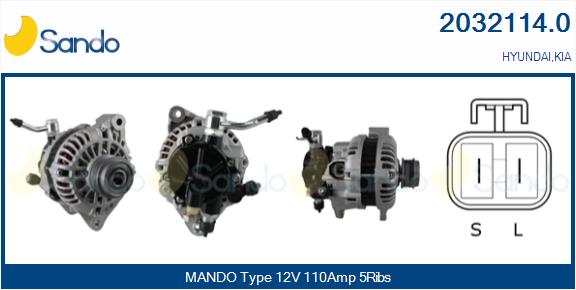 Alternatore SANDO 2032114.0