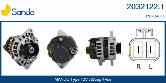  ALTERNATORE (ORIGINALE ) KIA PICANTO 1.0 05-