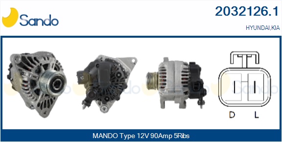  ALTERNATORE (ORIGINALE ) HYUNDAI GETZ 1.5CRDI -09