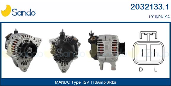Alternatore SANDO 2032133.1
