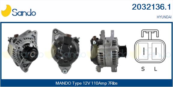 Alternatore SANDO 2032136.1
