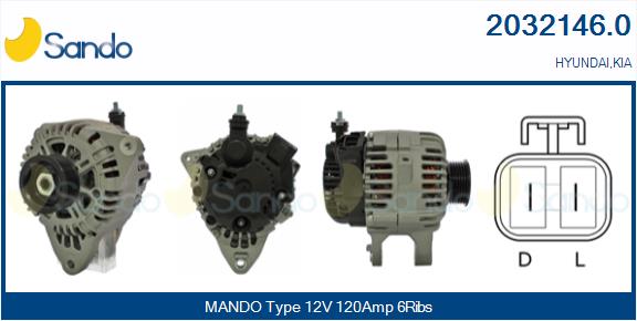 Alternatore SANDO 2032146.0