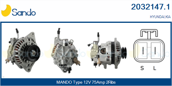 Alternatore SANDO 2032147.1