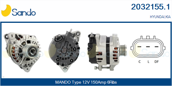 Alternatore SANDO 2032155.1