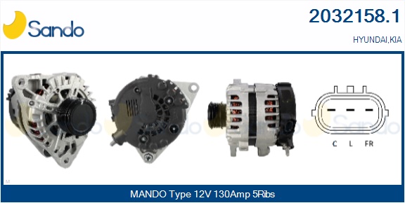  ALTERNATORE (ORIGINALE) HYUNDAI I30 1.6CRDI 13-